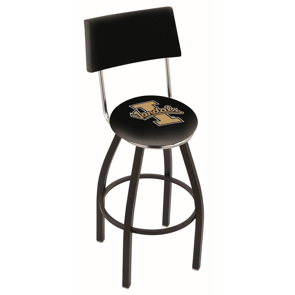 inch Black Idaho Swivel Bar Stool w/ Back
