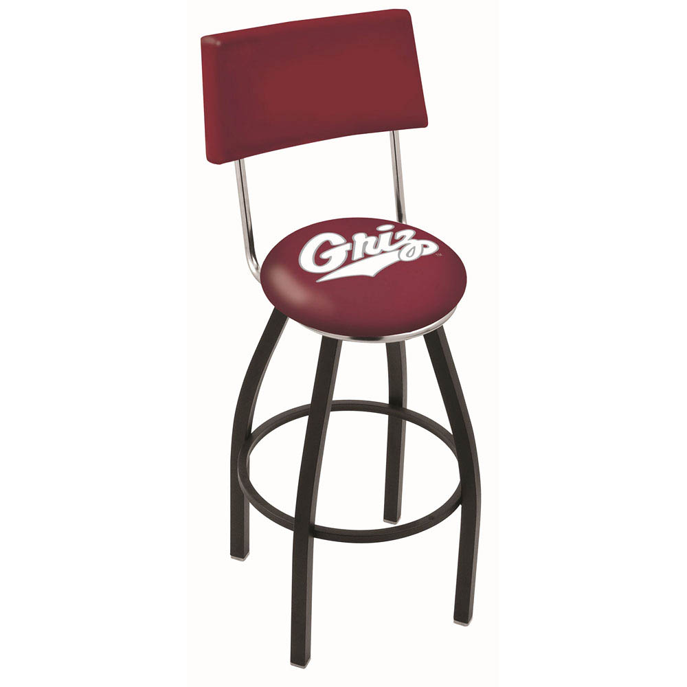 inch Black Montana Swivel Bar Stool w/ Back