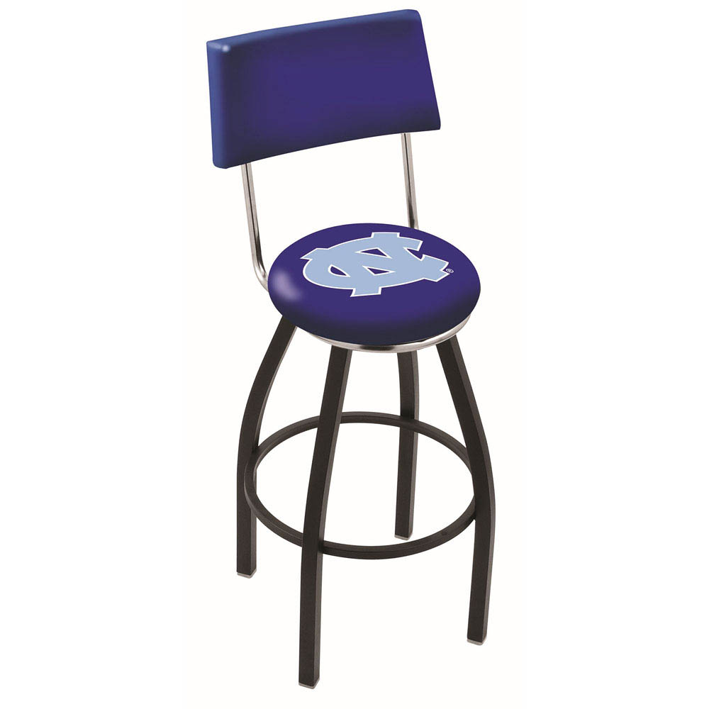 inch Black North Carolina Swivel Bar Stool w/ Back