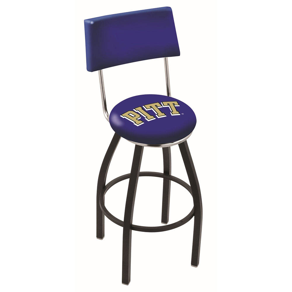 inch Black Pitt Swivel Bar Stool w/ Back