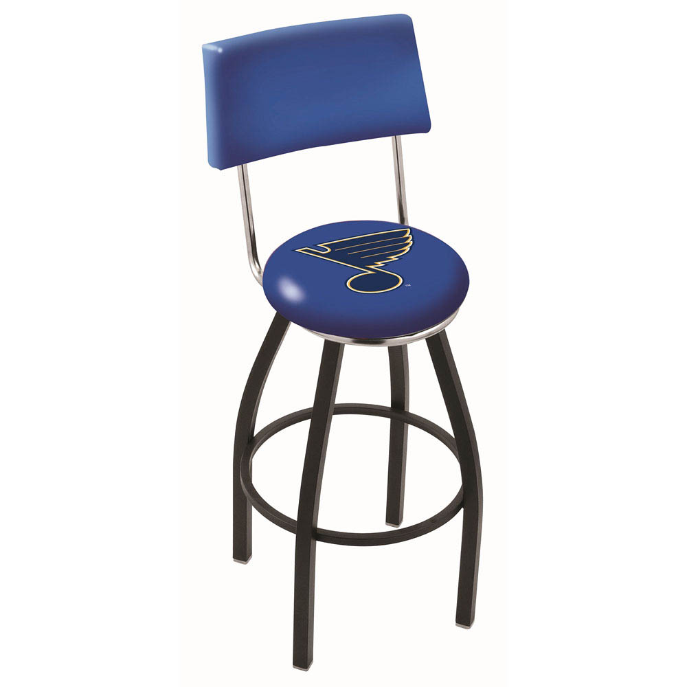 inch Black St Louis Blues Swivel Bar Stool w/ Back
