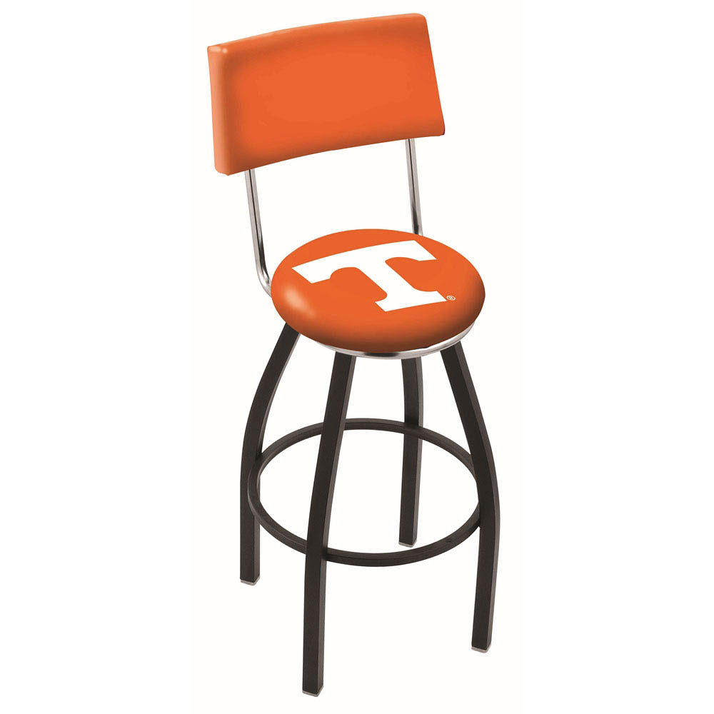 inch Black Tennessee Swivel Bar Stool w/ Back