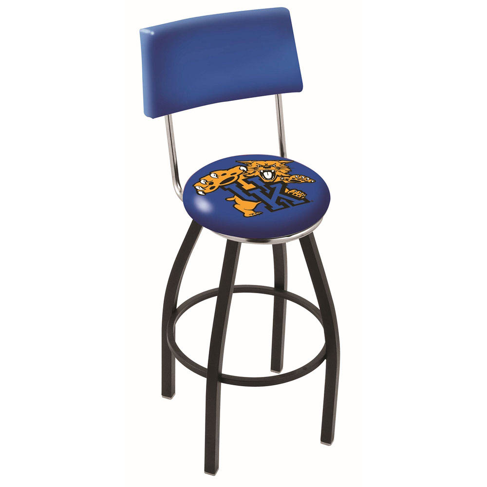 inch Black Kentucky Wildcat Swivel Bar Stool w/ Back