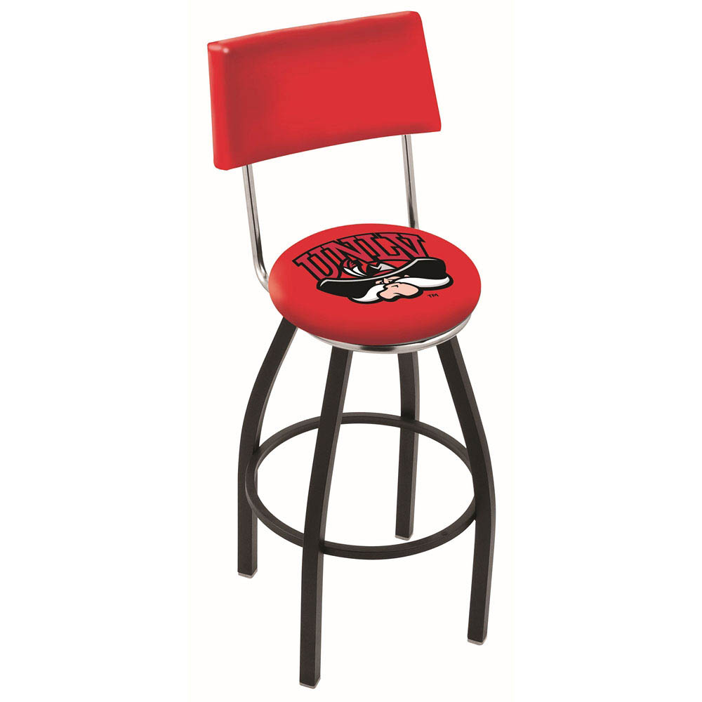 inch Black UNLV Swivel Bar Stool w/ Back