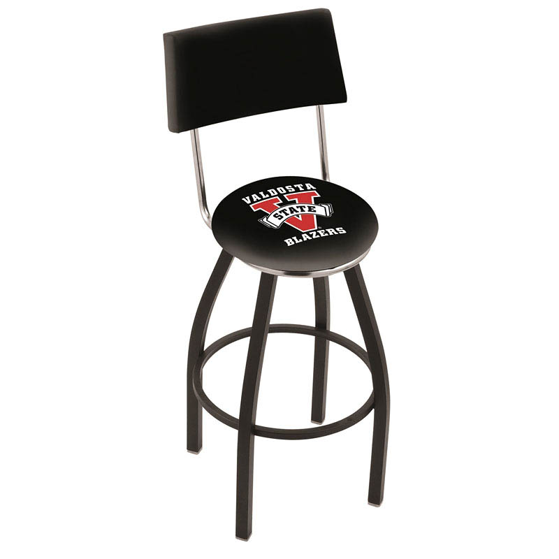 inch Black Valdosta State Swivel Bar Stool w/ Back