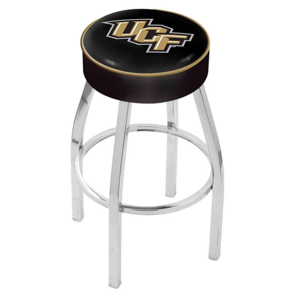 inch Central Florida Logo Swivel Bar Stool w/ Chrome Base