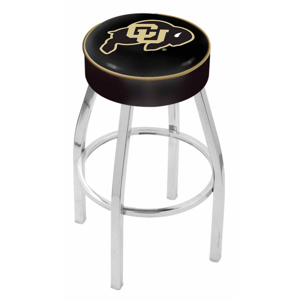 25 inch Colorado Logo Swivel Bar Stool w/ Chrome Base