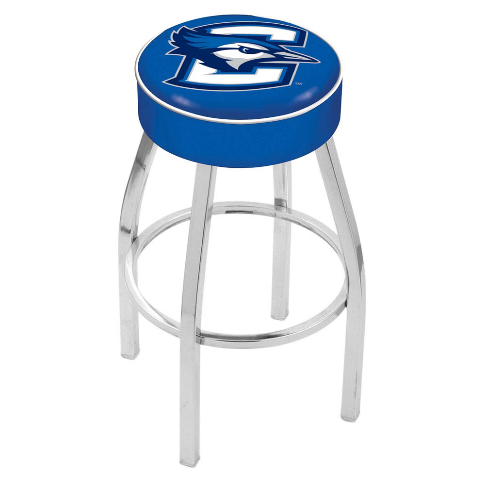 inch Creighton Logo Swivel Bar Stool w/ Chrome Base