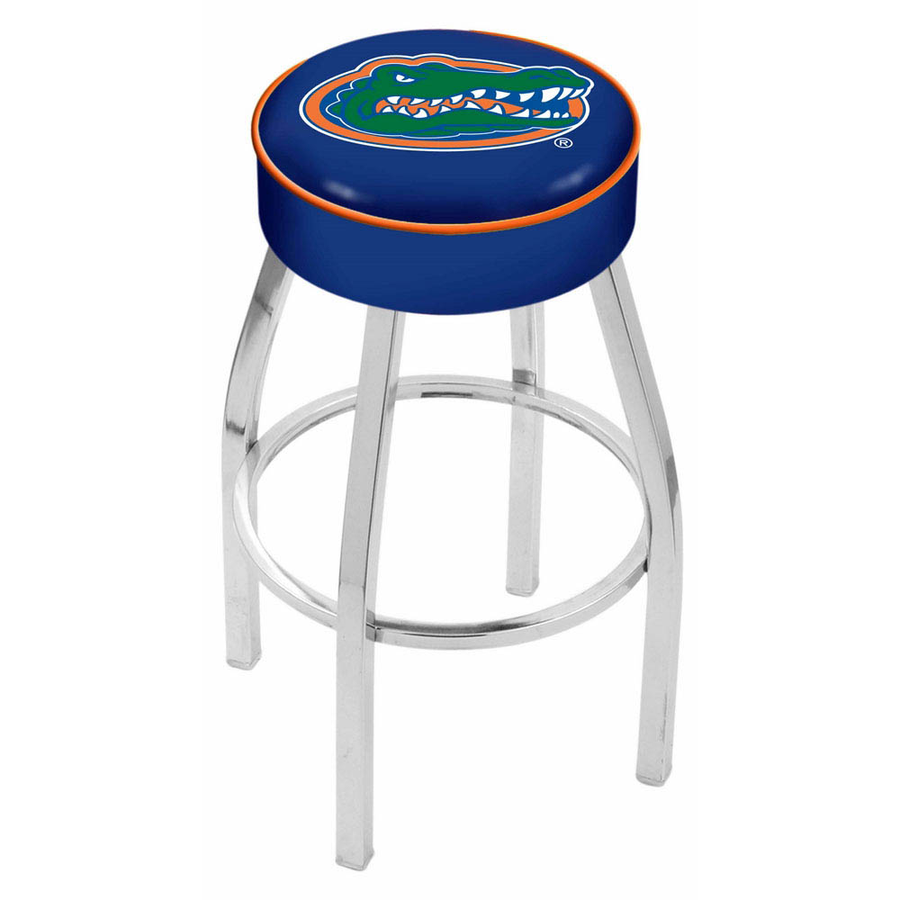 inch Florida Logo Swivel Bar Stool w/ Chrome Base