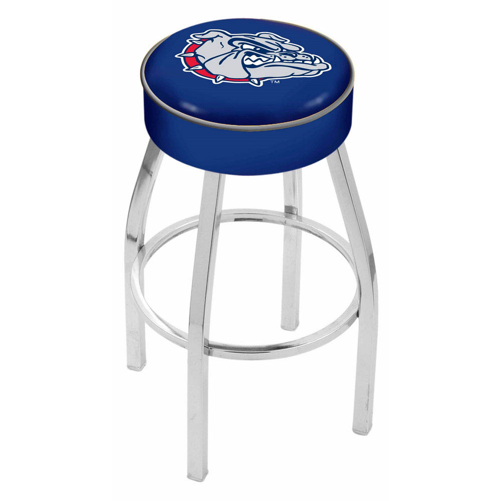 inch Gonzaga Logo Swivel Bar Stool w/ Chrome Base