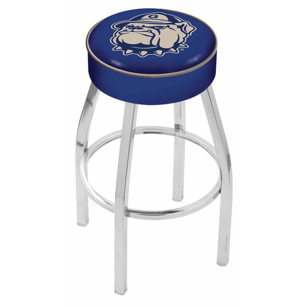 inch Georgetown Logo Swivel Bar Stool w/ Chrome Base