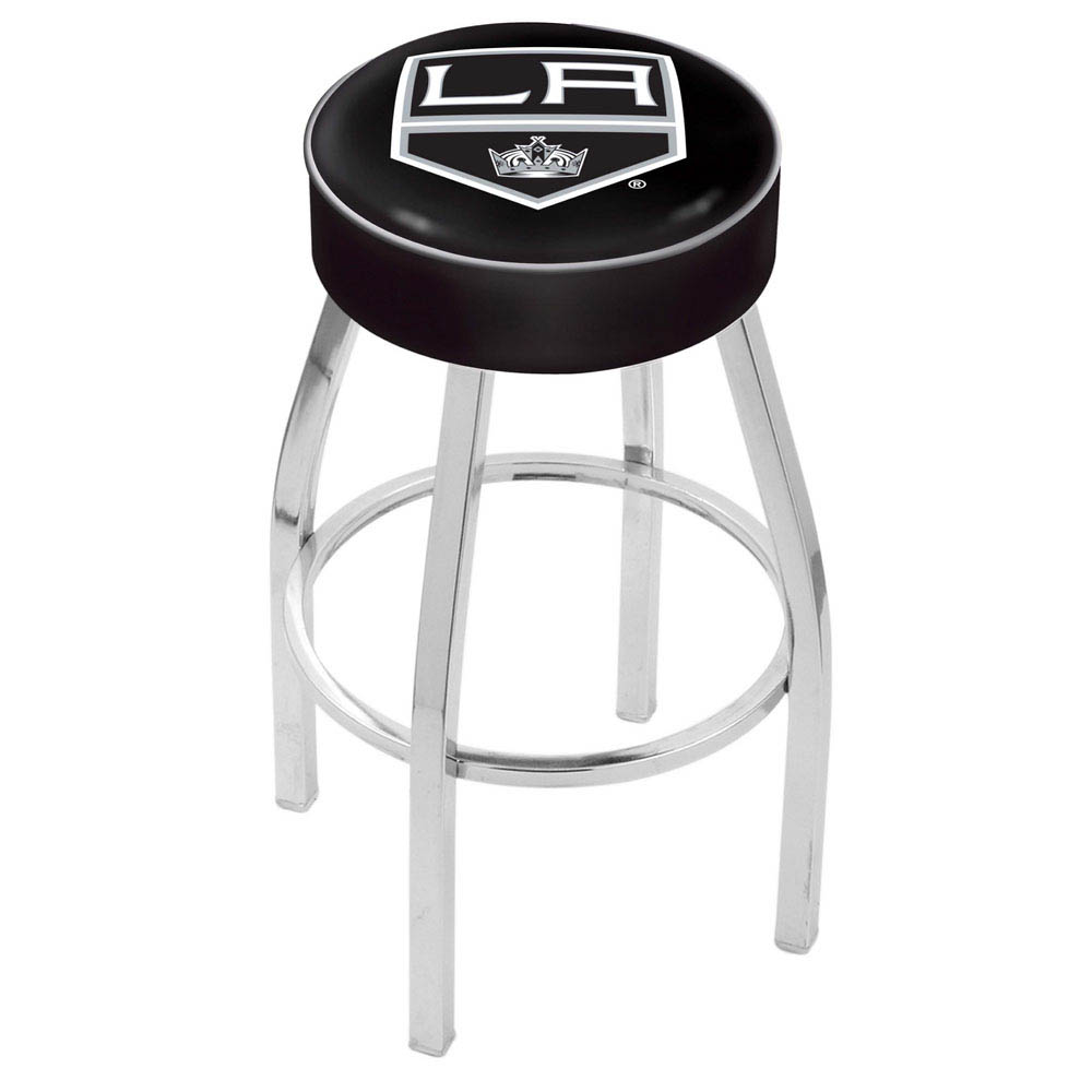 inch Los Angeles Kings Logo Swivel Bar Stool w/ Chrome Base