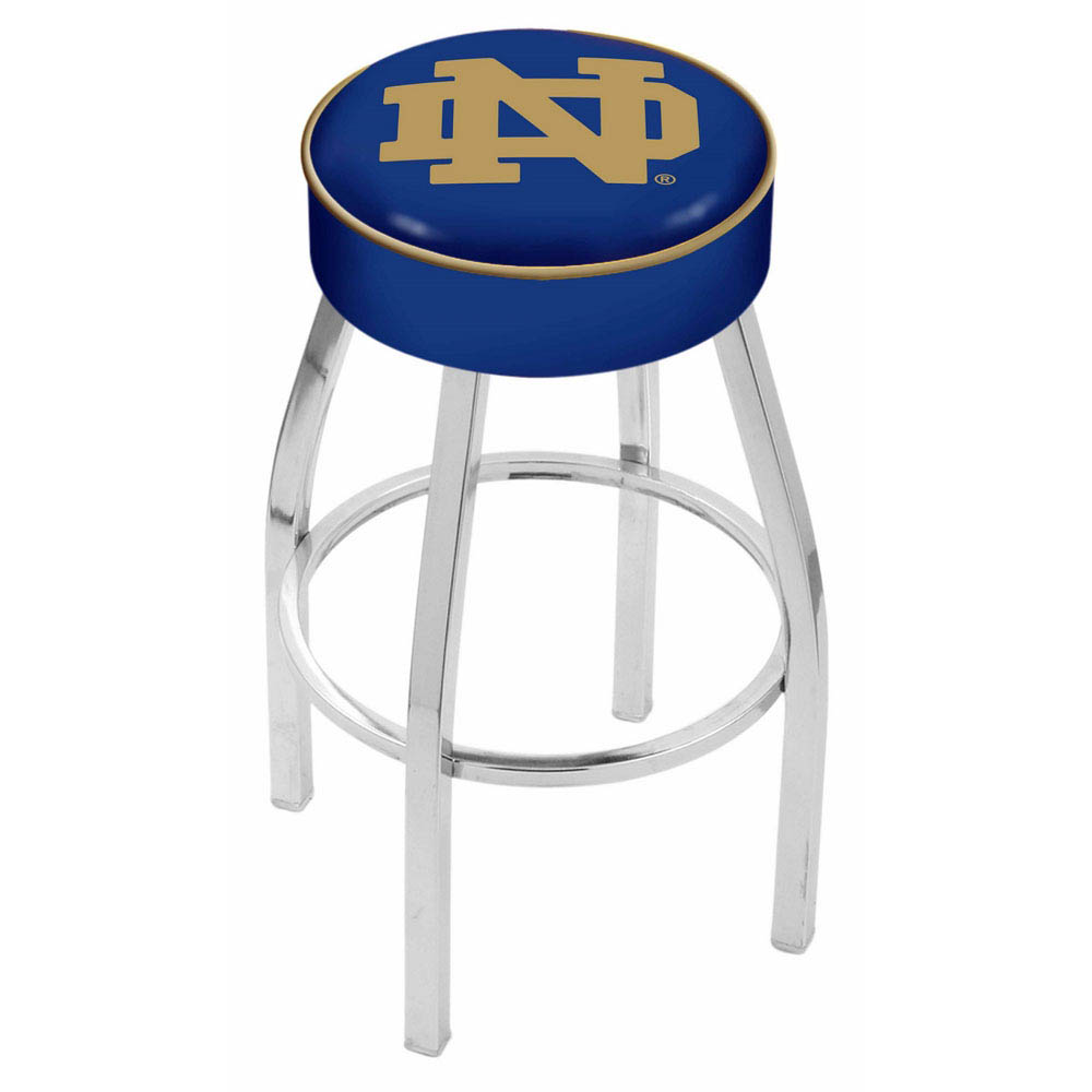 inch Notre Dame Logo Swivel Bar Stool w/ Chrome Base
