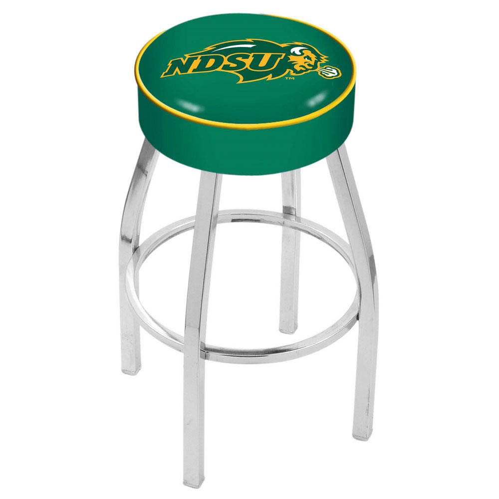 inch North Dakota State Logo Swivel Bar Stool w/ Chrome Base