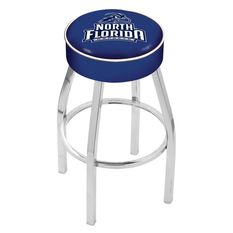 inch North Florida Logo Swivel Bar Stool w/ Chrome Base