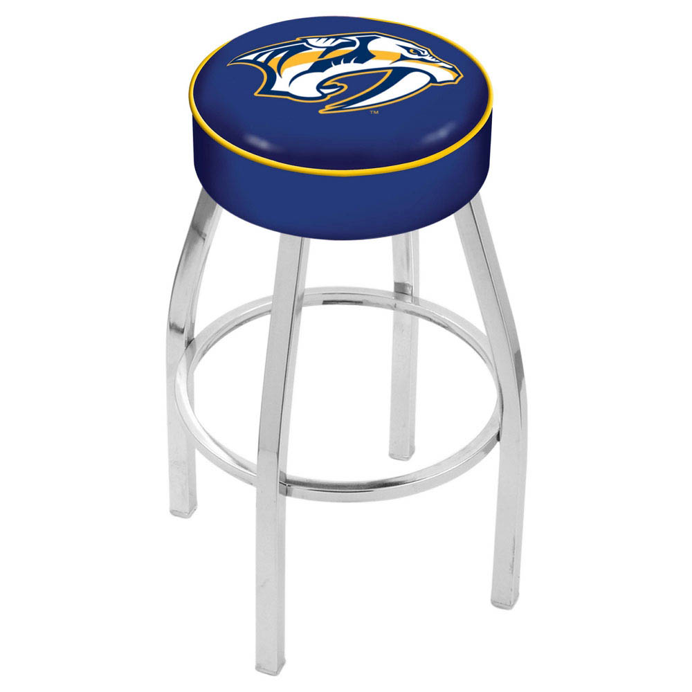 inch Nashville Predators Logo Swivel Bar Stool w/ Chrome Base