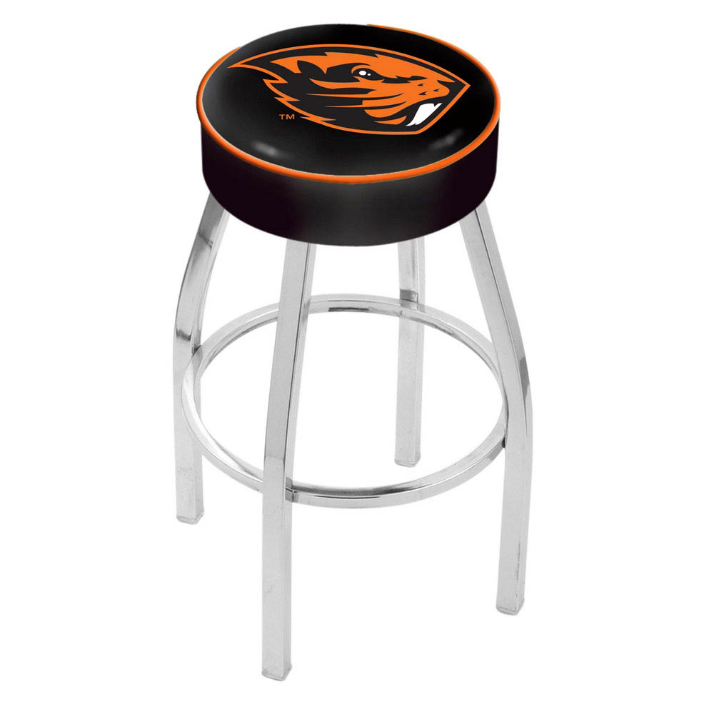 inch Oregon State Logo Swivel Bar Stool w/ Chrome Base