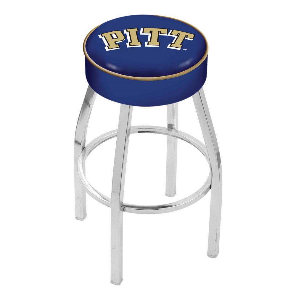 inch Pitt Logo Swivel Bar Stool w/ Chrome Base