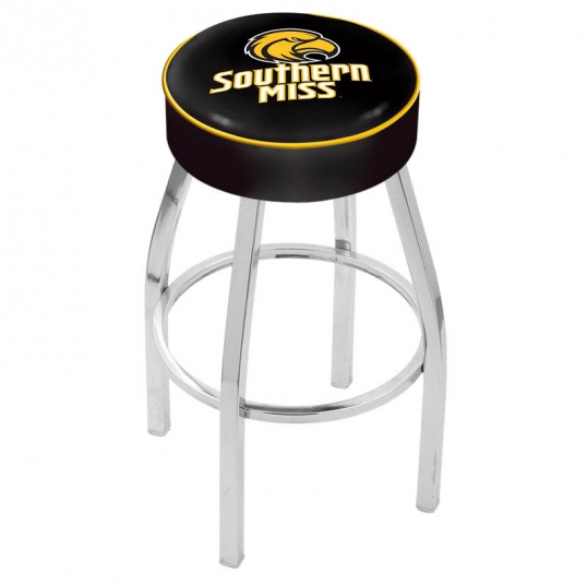 30 inch Southern Miss Logo Swivel Counter Stool w/ Chrome Base