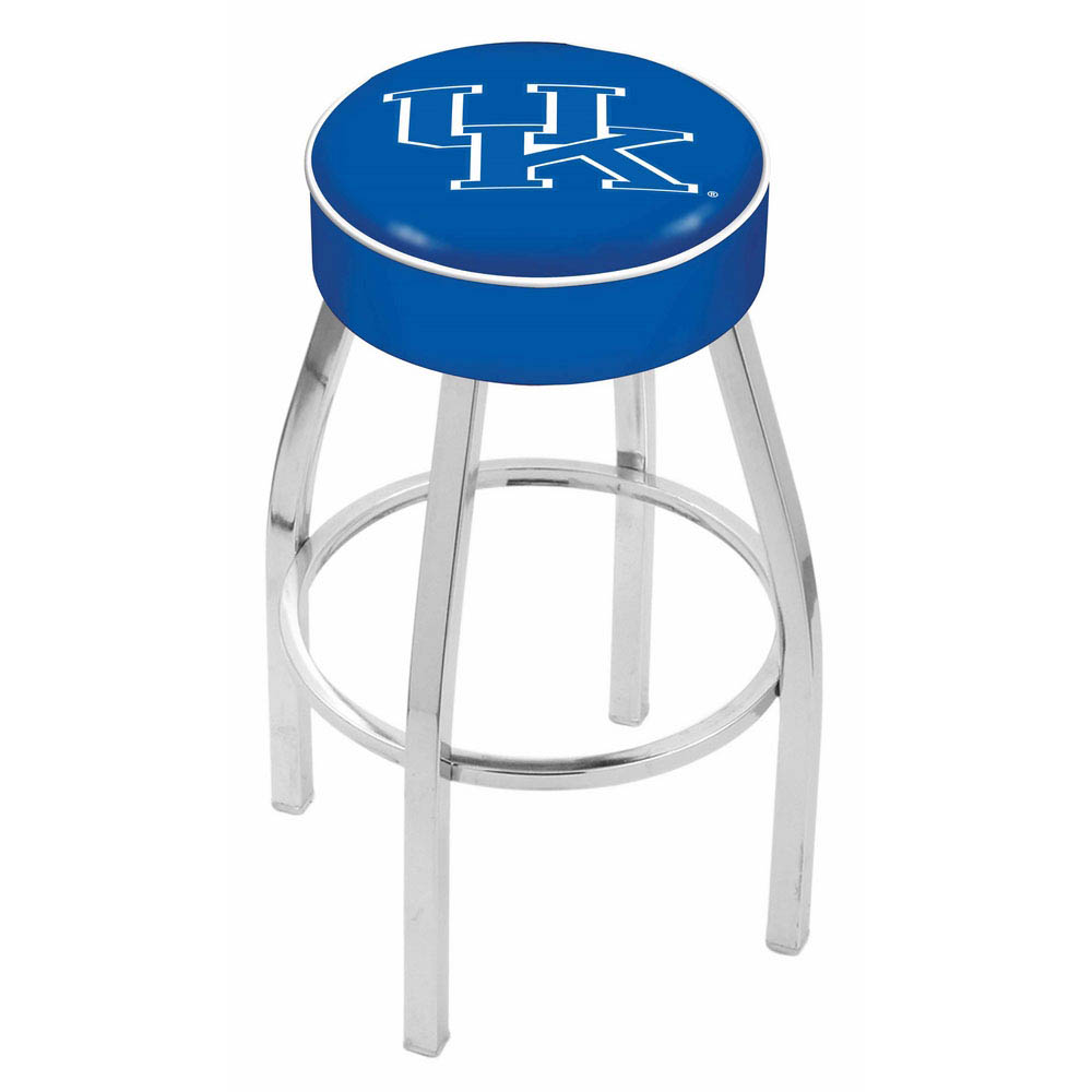 inch Kentucky UK Logo Swivel Bar Stool w/ Chrome Base