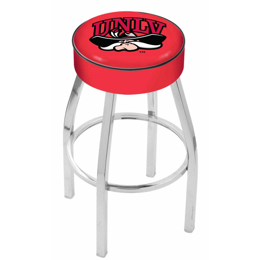 inch UNLV Logo Swivel Bar Stool w/ Chrome Base