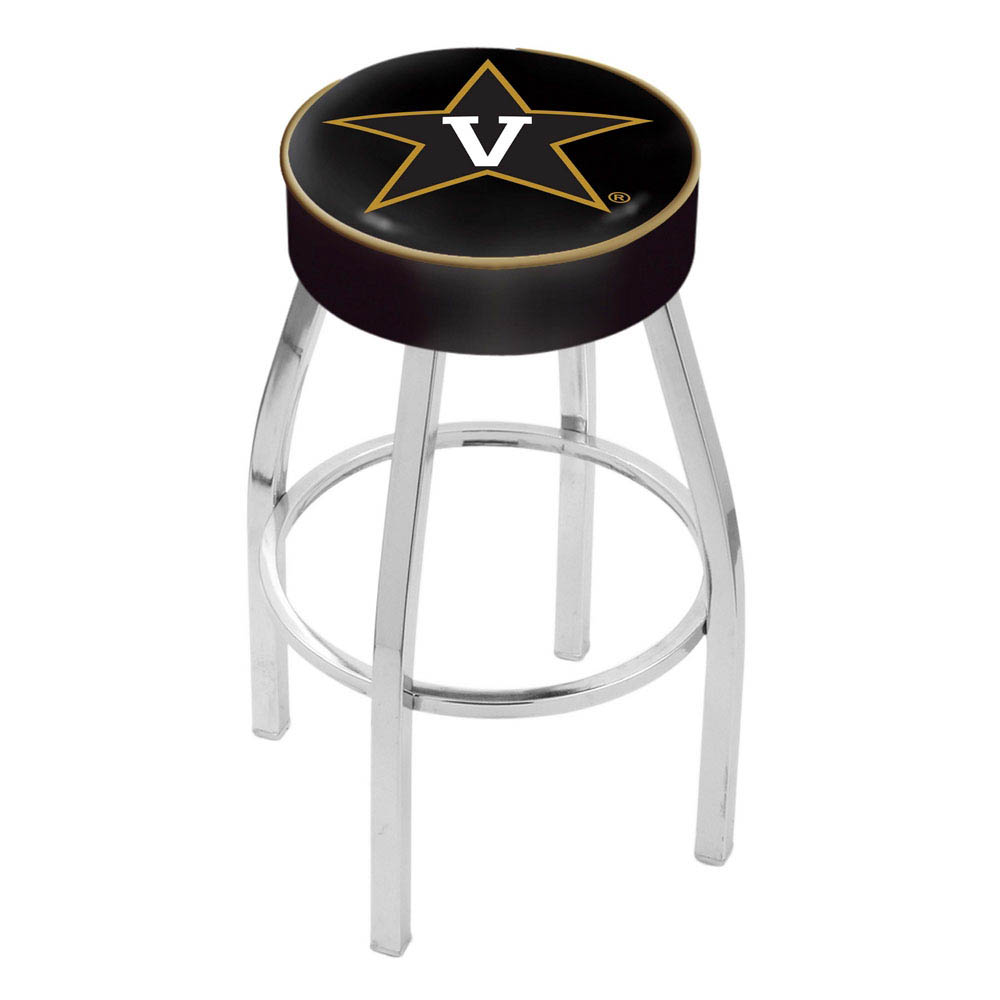 inch Vanderbilt Logo Swivel Bar Stool w/ Chrome Base