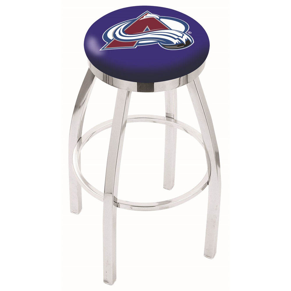inch Chrome Colorado Avalanche Swivel Bar Stool w/ Accent Ring