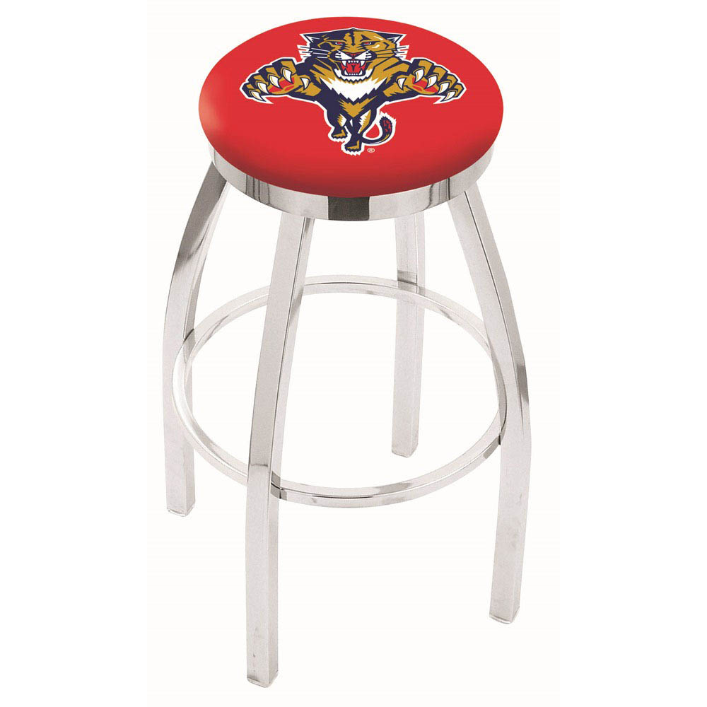 inch Chrome Florida Panthers Swivel Bar Stool w/ Accent Ring