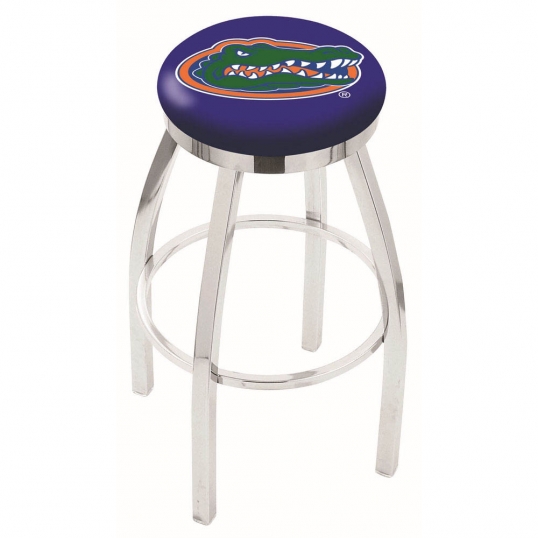 30 inch Chrome Florida Swivel Counter Stool w/ Accent Ring