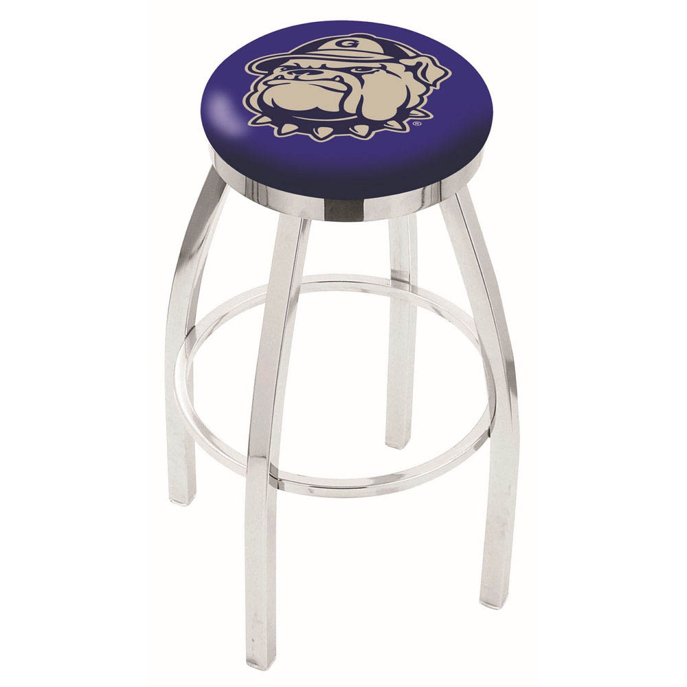 inch Chrome Georgetown Swivel Bar Stool w/ Accent Ring