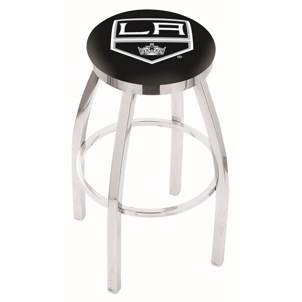 inch Chrome Los Angeles Kings Swivel Bar Stool w/ Accent Ring