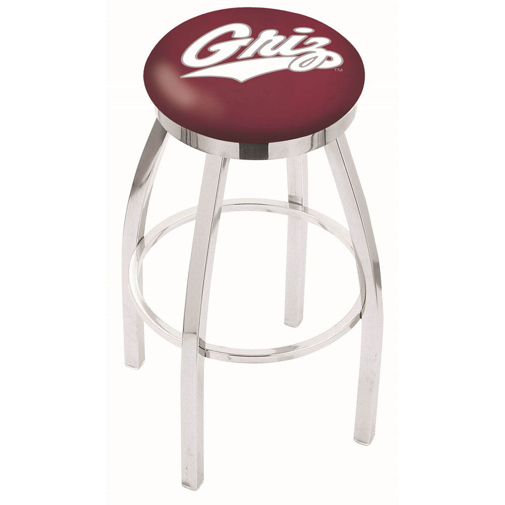 inch Chrome Montana Swivel Bar Stool w/ Accent Ring