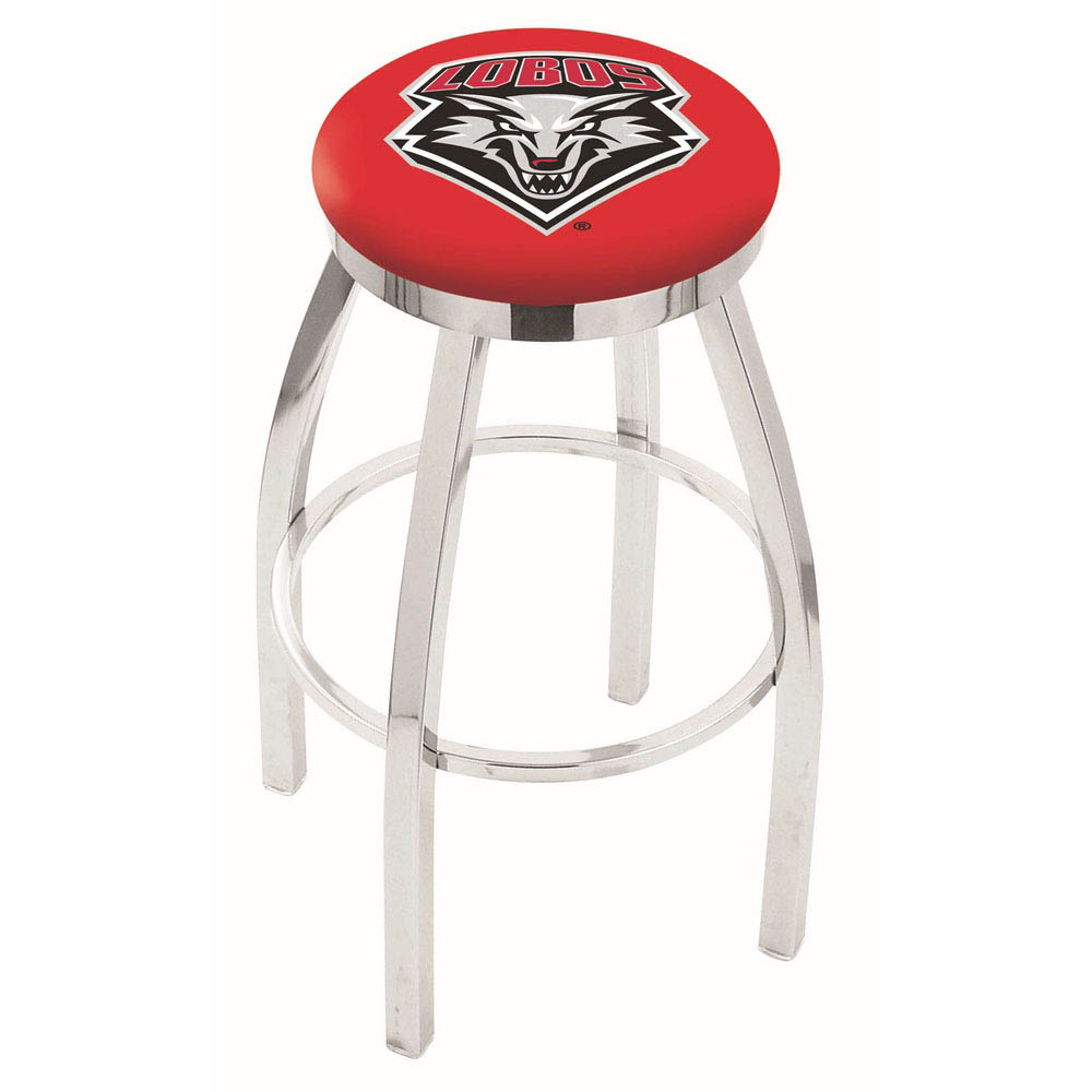 inch Chrome New Mexico Swivel Bar Stool w/ Accent Ring