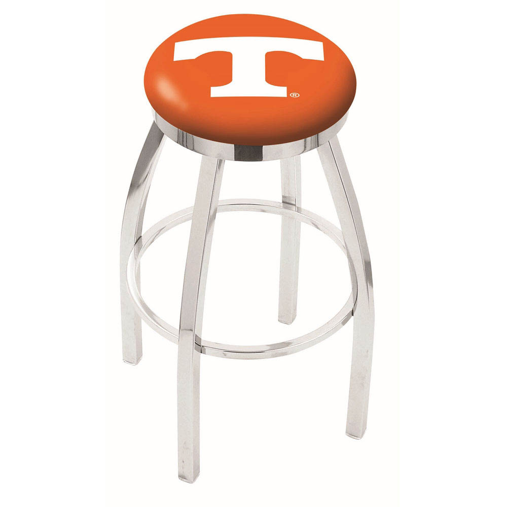 inch Chrome Tennessee Swivel Bar Stool w/ Accent Ring