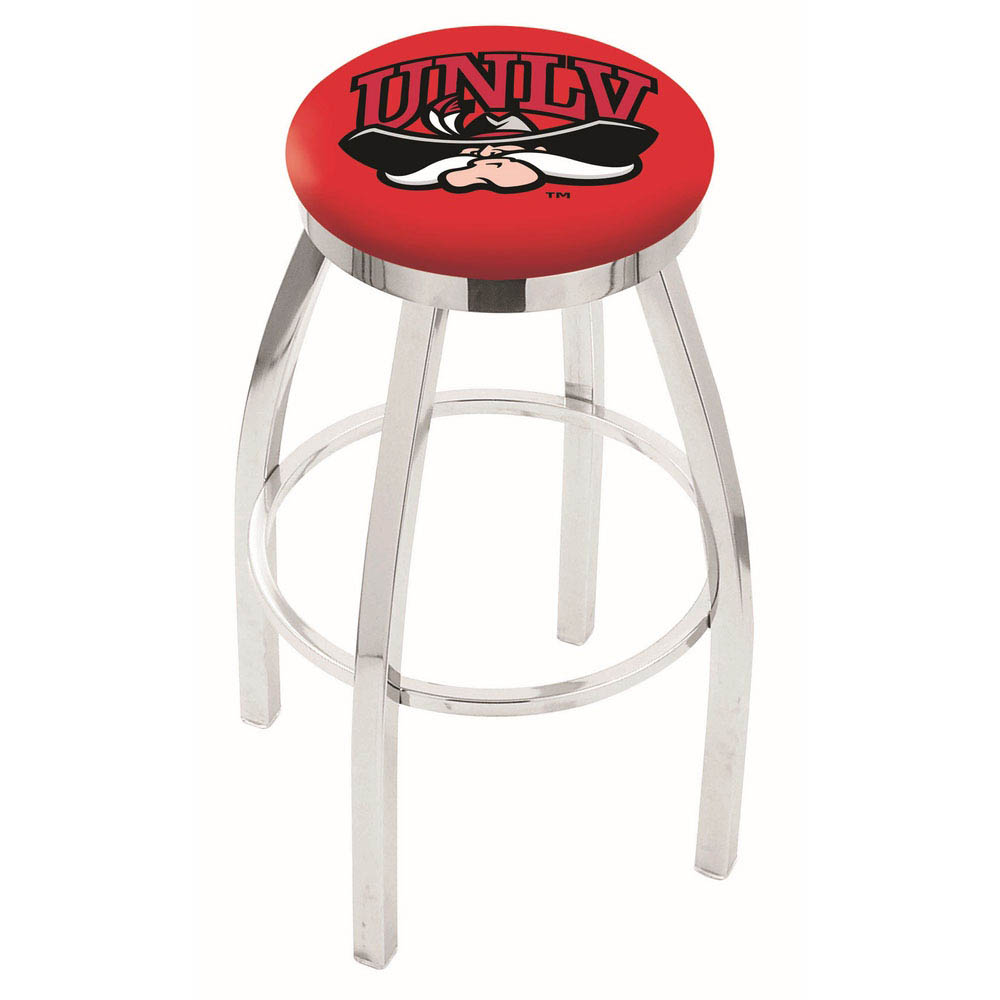 inch Chrome UNLV Swivel Bar Stool w/ Accent Ring