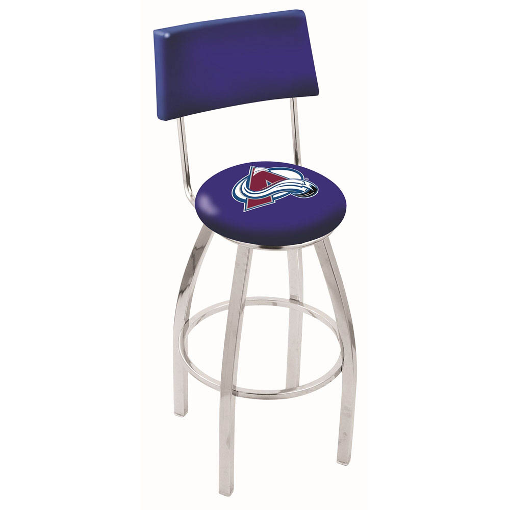 inch Chrome Colorado Avalanche Swivel Bar Stool w/ Back