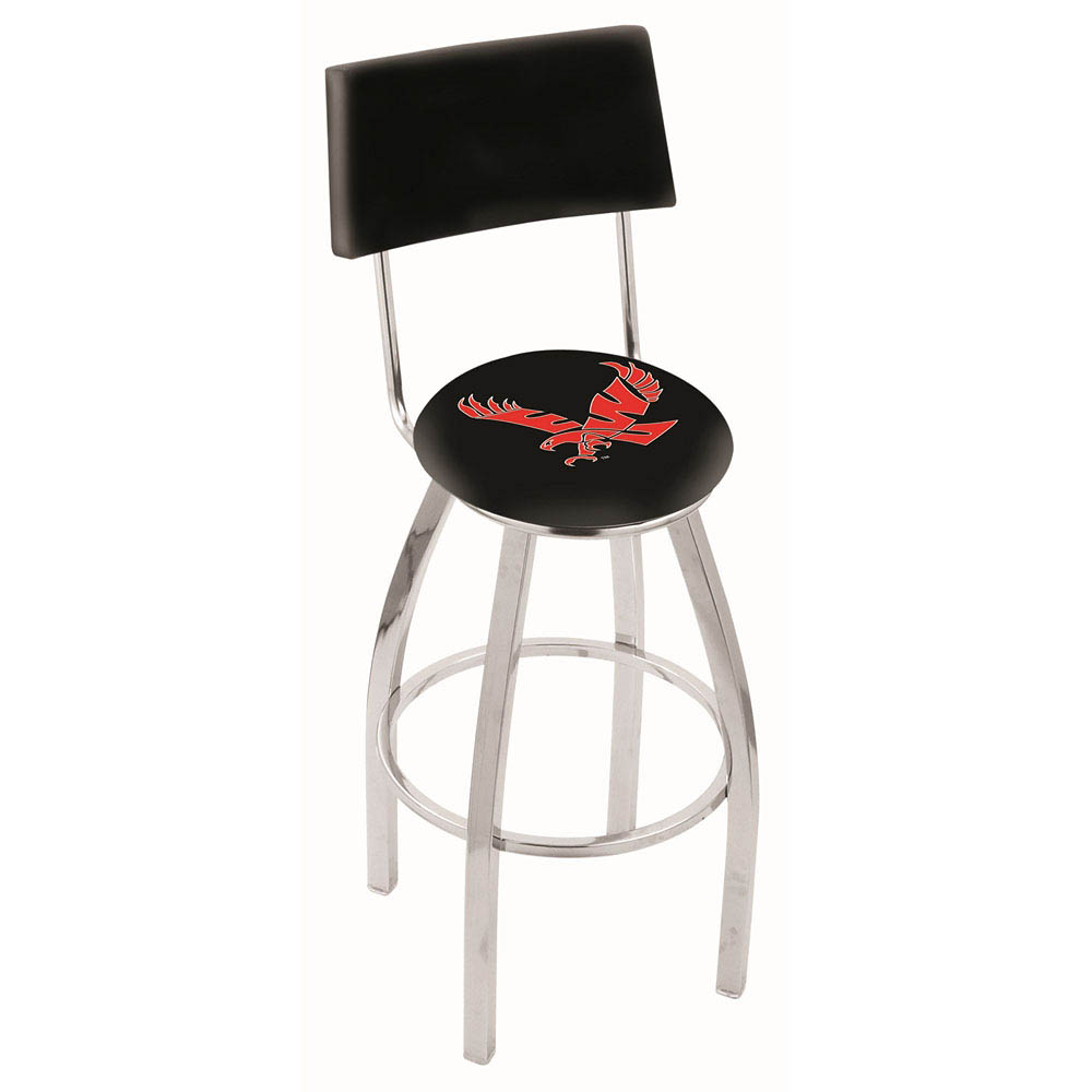 inch Chrome Eastern Washington Swivel Bar Stool w/ Back