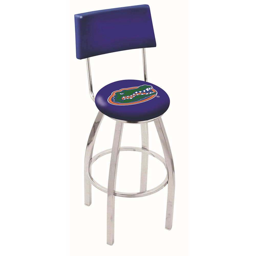 inch Chrome Florida Swivel Bar Stool w/ Back