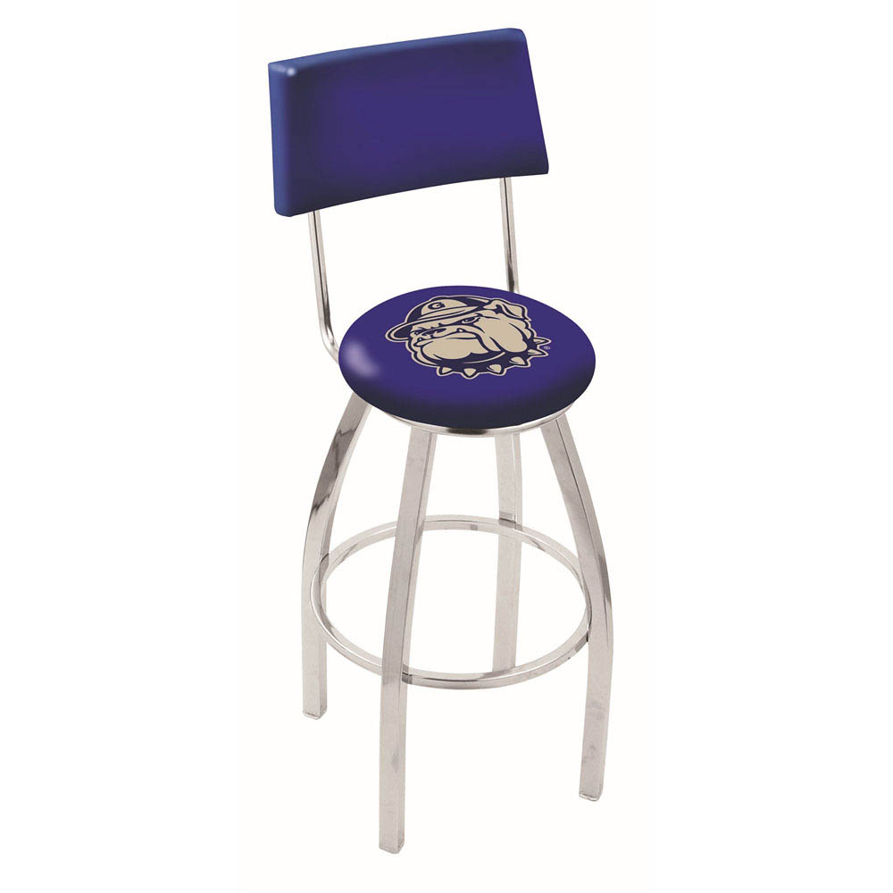 inch Chrome Georgetown Swivel Bar Stool w/ Back