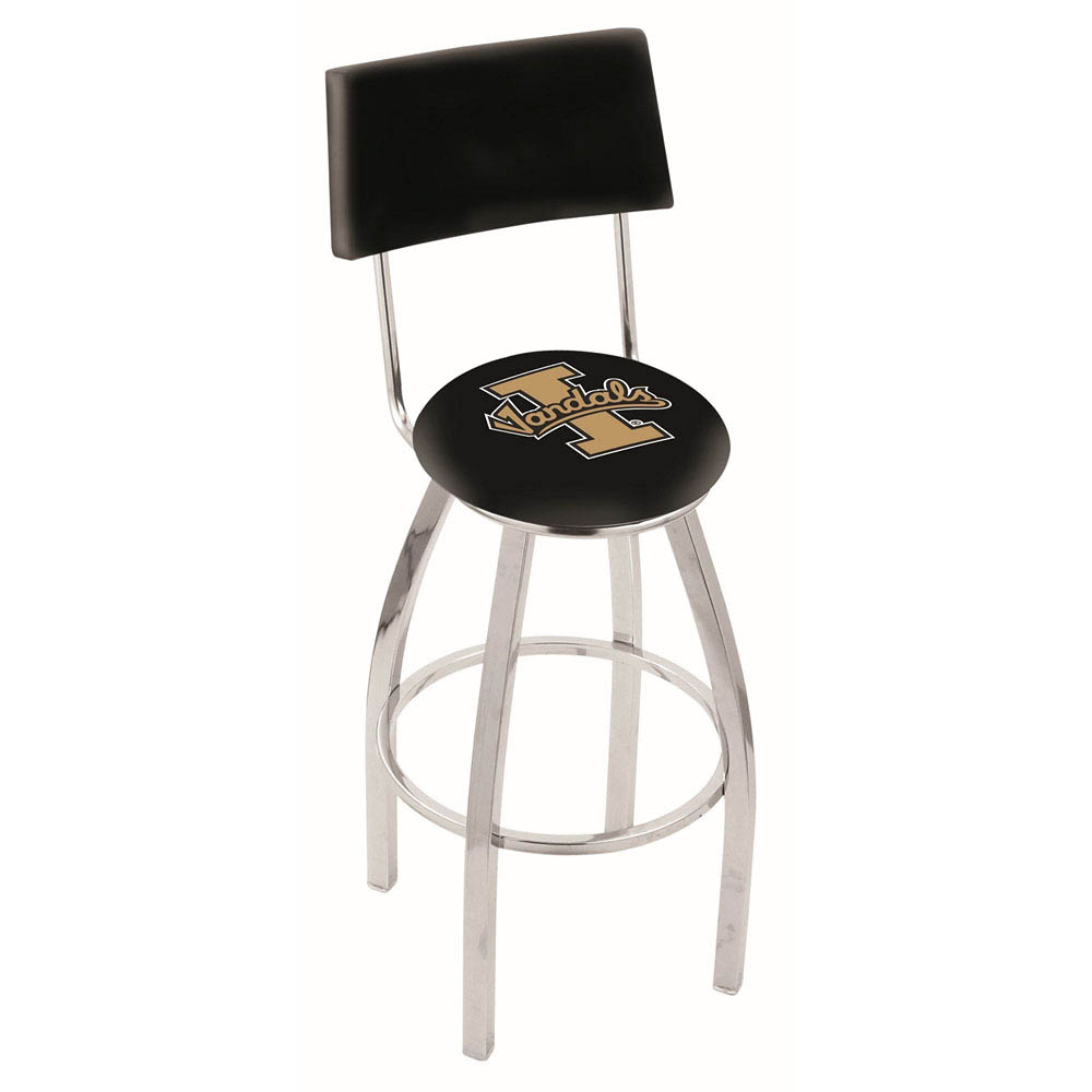 inch Chrome Idaho Swivel Bar Stool w/ Back