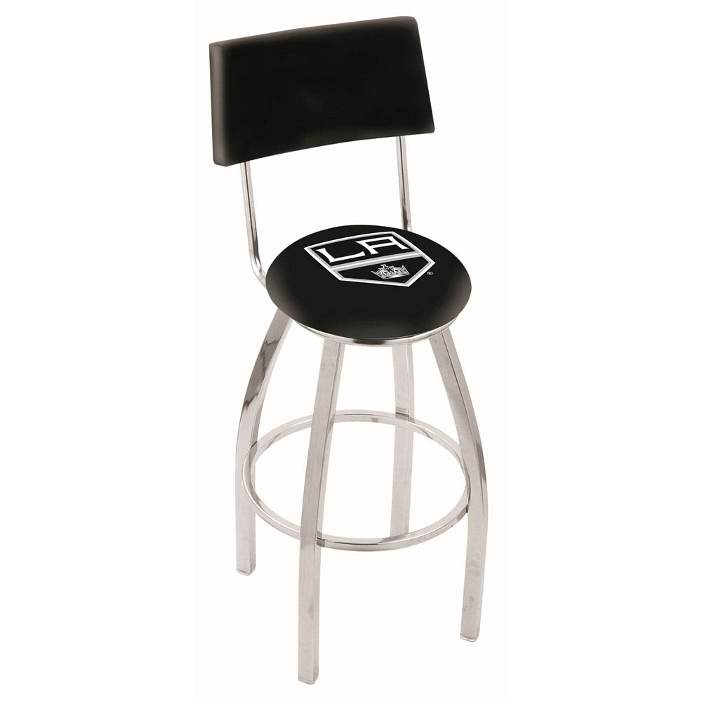 inch Chrome Los Angeles Kings Swivel Bar Stool w/ Back