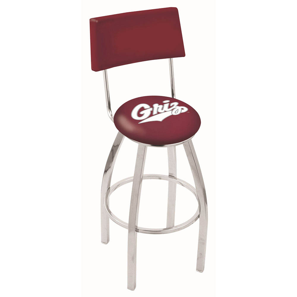 inch Chrome Montana Swivel Bar Stool w/ Back