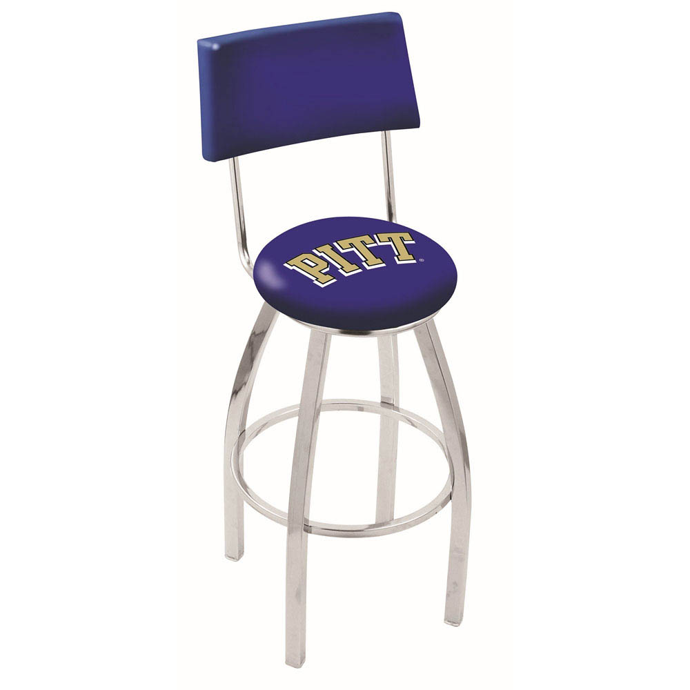 inch Chrome Pitt Swivel Bar Stool w/ Back