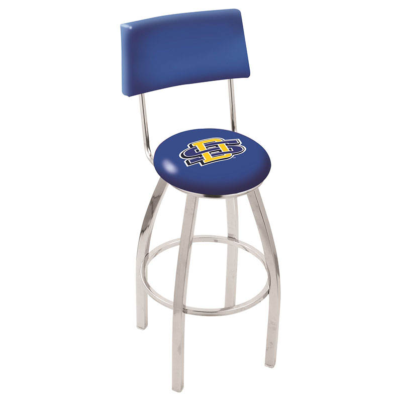 inch Chrome South Dakota State Swivel Bar Stool w/ Back