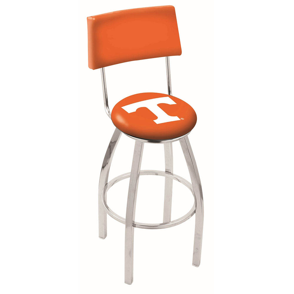 inch Chrome Tennessee Swivel Bar Stool w/ Back
