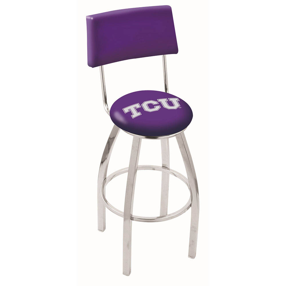 inch Chrome TCU Swivel Bar Stool w/ Back