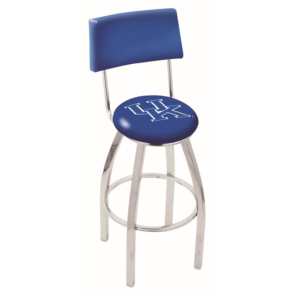 inch Chrome Kentucky UK Swivel Bar Stool w/ Back