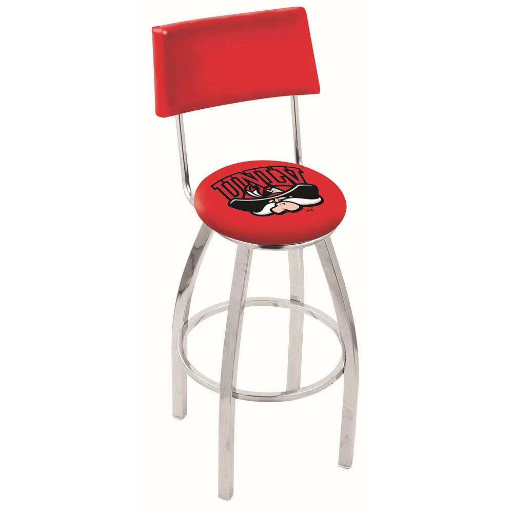 inch Chrome UNLV Swivel Bar Stool w/ Back