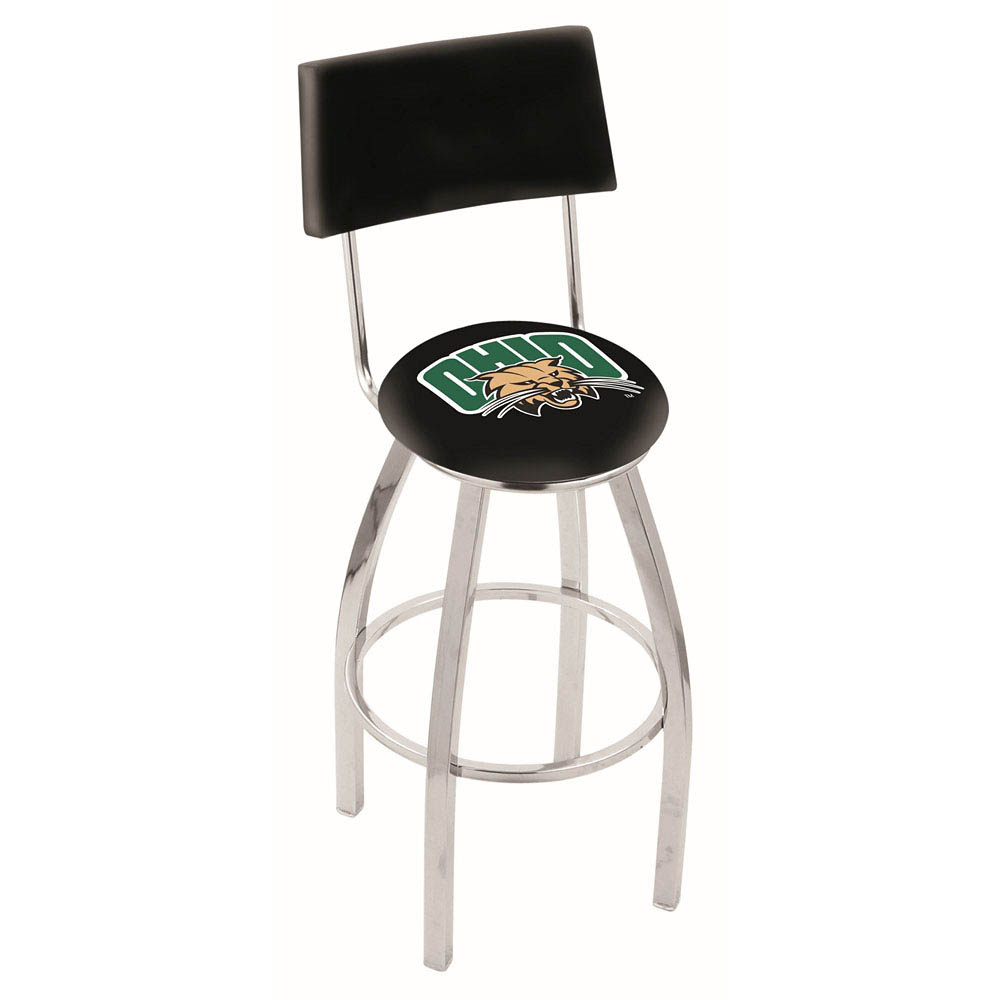 inch Chrome Ohio University Swivel Bar Stool w/ Back