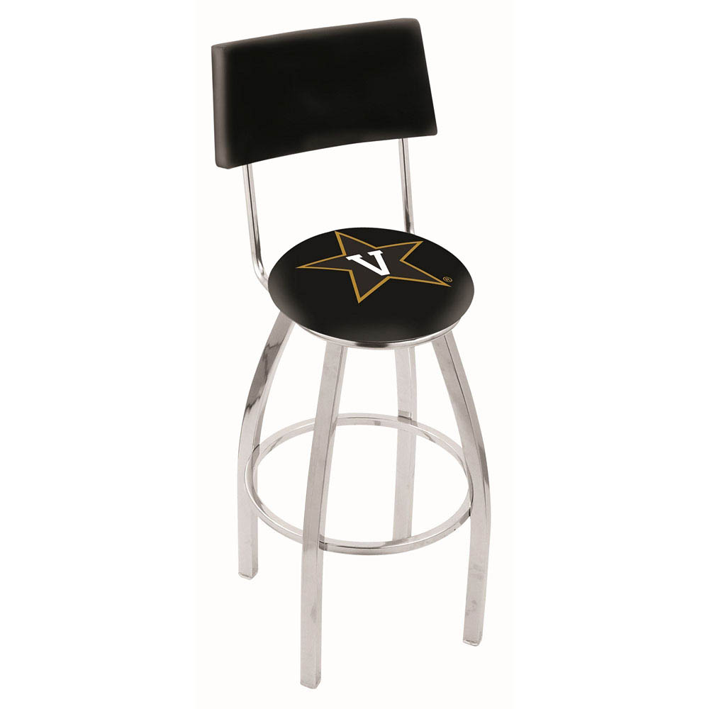 inch Chrome Vanderbilt Swivel Bar Stool w/ Back